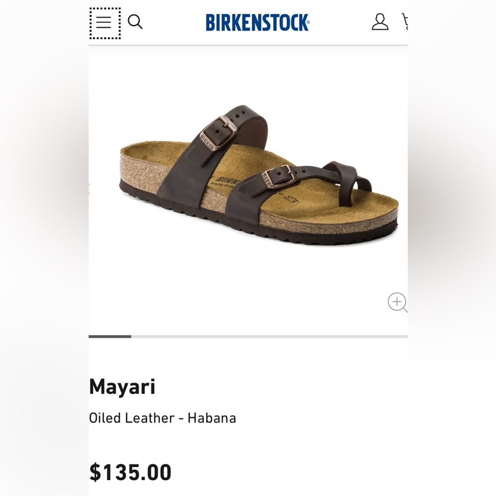 Birkenstock Mayari Crisscross Strap Sandal Leather - Made in Germany 6.5